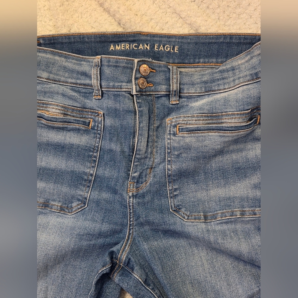 American Eagle Blue Highrise Jegging Denim Jeans